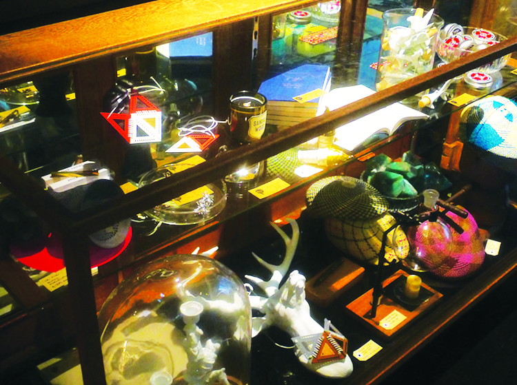 QT Sydney Hotel bric-a-brac and curiosity cabinet.