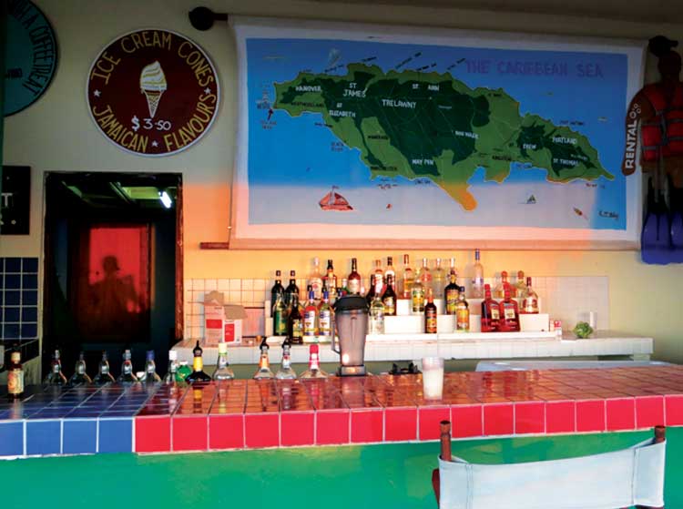 The Rockhouse Pool bar...serving typical Caribbean cocktails...piña colada ole...