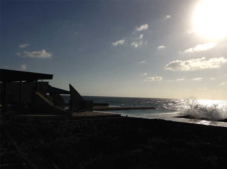 The Rockhouse When the sea gets rough, waves smash against the rocks and splash up high in the air and into the pool. It looks amazing!