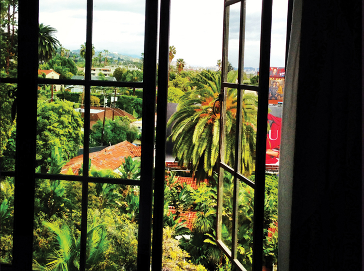 Chateau Marmont Views of West Hollywood from up on the hill.