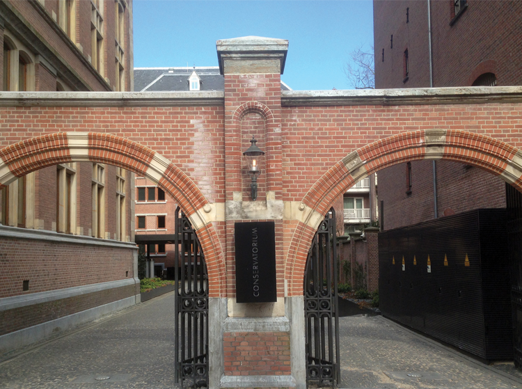 Conservatorium Hotel Entrance arches, with an old Dutch feel. 