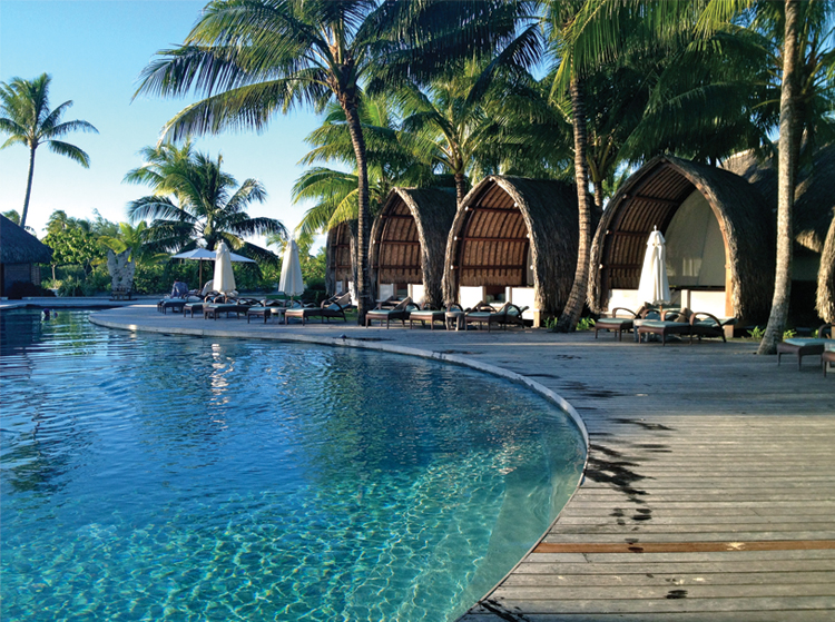 Four Seasons Bora Bora The little bit of time you would spend <br /></noscript>poolside is still beautiful and quiet. 