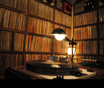 Whisky bar with matching records to boot.