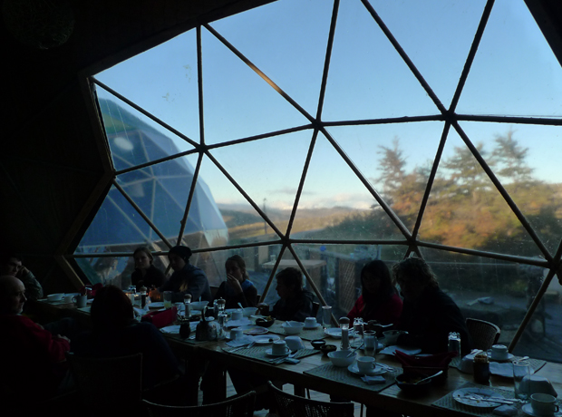 EcoCamp The communal dinners each night inside the <br /></noscript>dining dome with its beautiful little view.