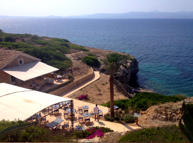 Cap Rocat The outdoor restaurant overlooking the Balearic Sea. 