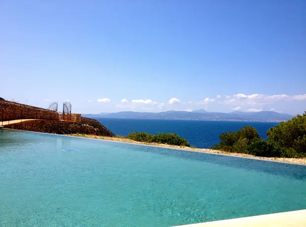 Cap Rocat Saltwater infinity pool.  