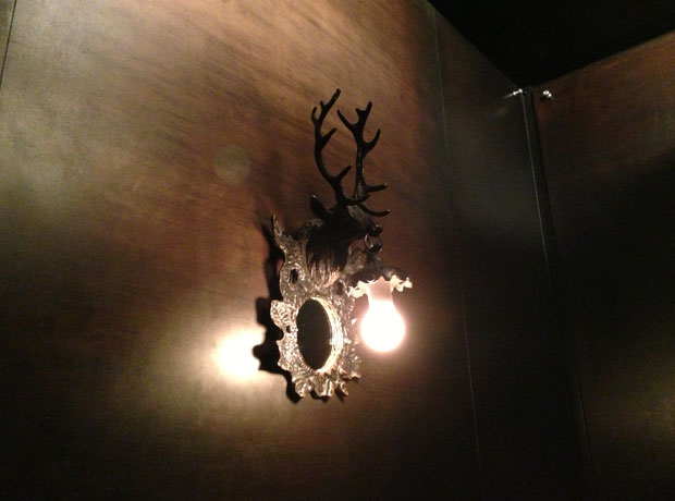St. Paul Hotel This small brass reindeer lift light was lovely, shame it was bolted to the wall!
