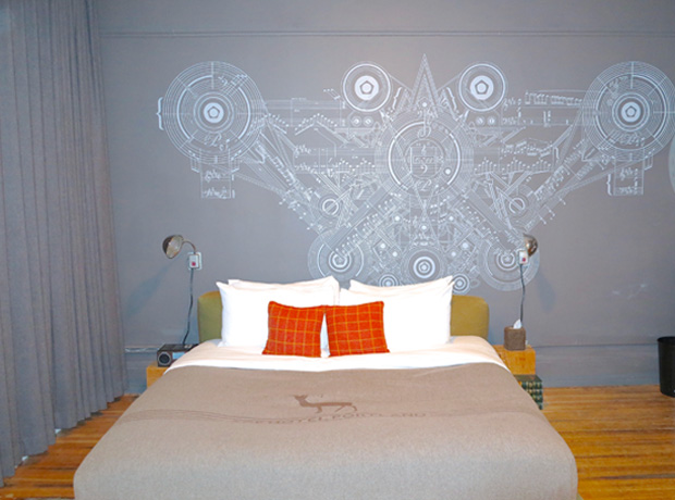 Ace Hotel Portland Musical mural & one of the comfiest beds I've had the pleasure of sleeping in.