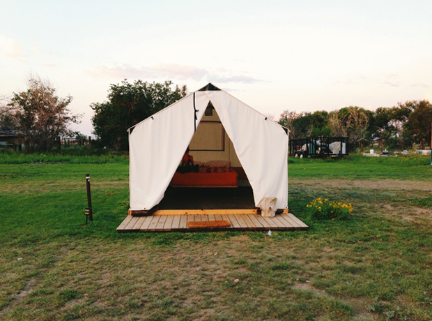 El Cosmico This is where we slept. No frills, but a lovely Bolivian blanket. Rustic + romantic.