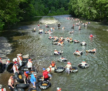 Whitewater tubing on the Esopus Creek