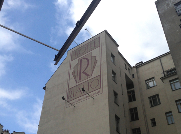 Hotel Rialto Rialto wall graphic. 