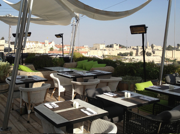 Mamilla Hotel Some greenery on the terrace. 