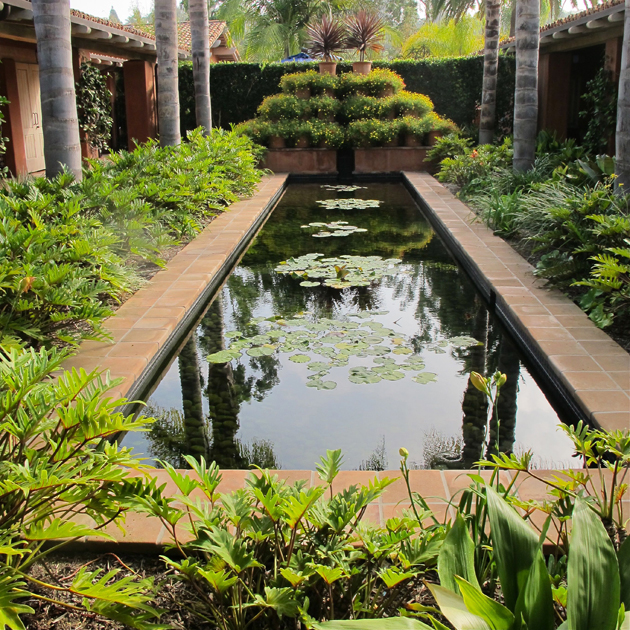 Rancho Valencia At the center of the resort’s spa is a calming water-lily pond; circling it are private treatment rooms for facial, massage, and herbal detox therapies.