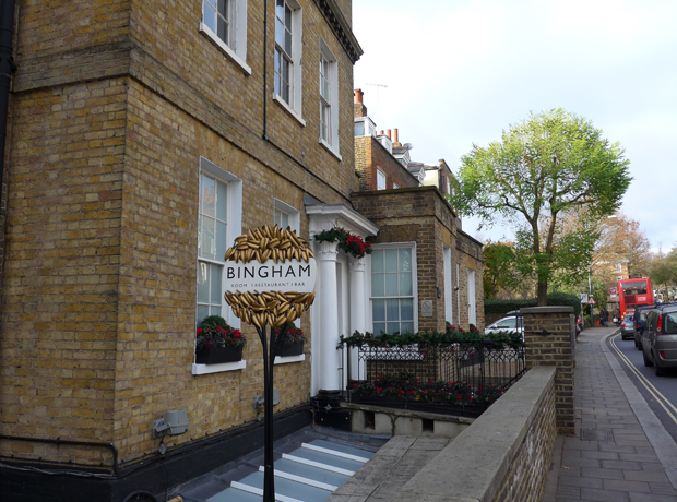 The Bingham An understated Bingham entrance to the Grade II listed building.