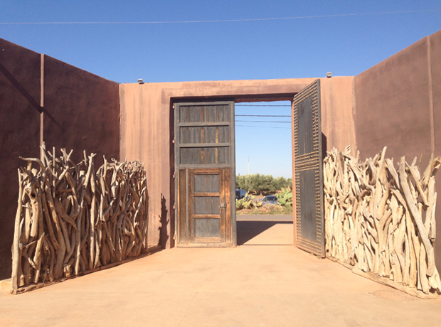 Fellah Hotel Traditional red clay entrance. At night it was lit by a blazing fire.