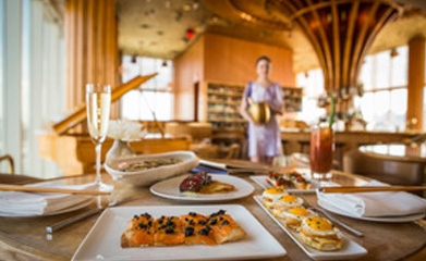 brunch at the top - now served sundays at the standard high line in nyc