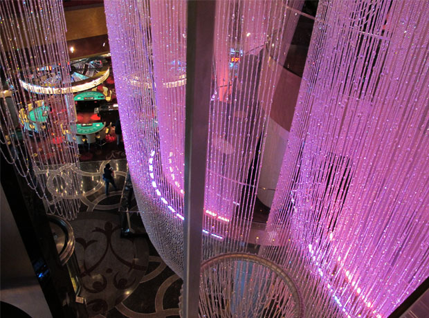 The Cosmopolitan A cascade of bling surrounding the Chandelier Bar, which is actually three bars in one, naturally. 