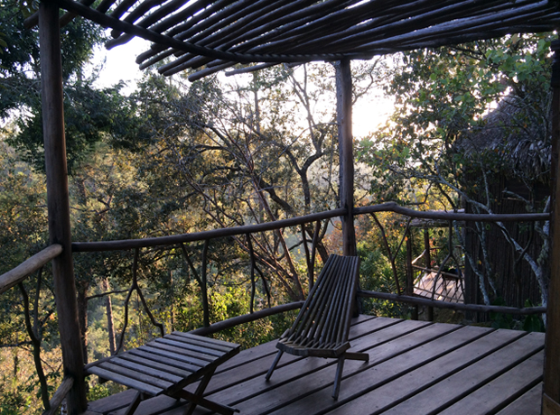 GAIA Riverlodge The balcony high in the tree tops, overlooking the incredible valley.