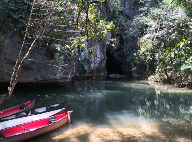 GAIA Riverlodge This is the entrance to the ancient caves where the Mayans used to sacrifice all sorts of things in hopes of rainfall. The caves are 7 miles long and filled with the most incredible stalagmites and stalactites. A 45-minute trip away from Gaia, arranged by the hotel.