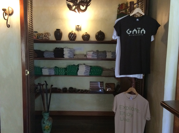 GAIA Riverlodge The store at Gaia. Local Belizean crafts, chocolate and coffee.