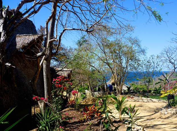 Maderas Village The ocean view outside the yoga studio, across from the dining area.
