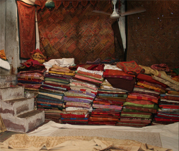 A visit to Jain Textiles in the heart of the market for their impeccable antique and hand woven textiles