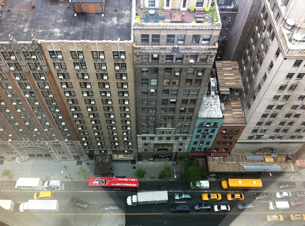 Viceroy New York View from the 28th floor down on to the street.