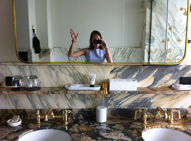 Viceroy New York Me in the grand marble bathroom.
