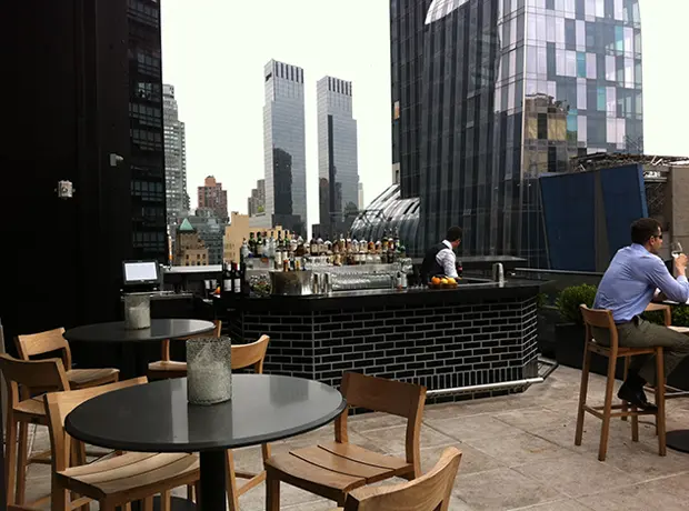 Viceroy New York The Rooftop bar, before it gets busy, complete with incredible views. 