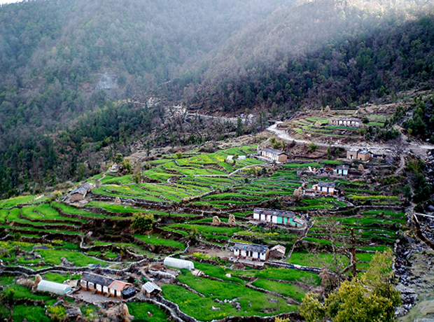 360º Leti Views of the terraced foothills from 360º Leti.