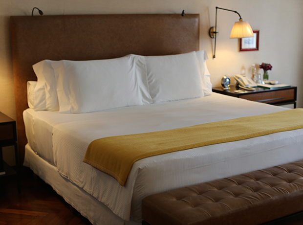 Hotel Fasano Sao Paulo Leather bed...check please. 