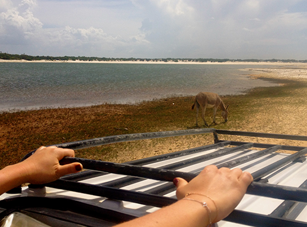 Rancho do Peixe In Jeri we ride with the top down.