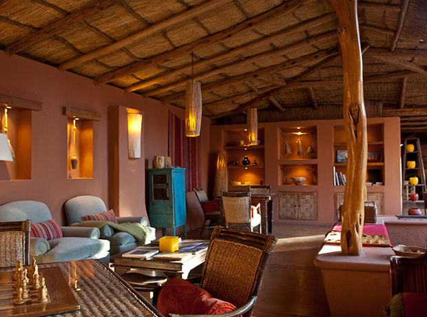 Relais Chateaux Awasi Atacama Relax with a drink and play some games. 
