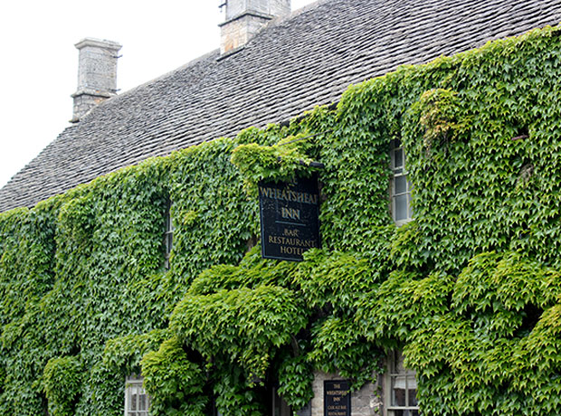 The Wheatsheaf Inn The ivy-laden front of the inn.