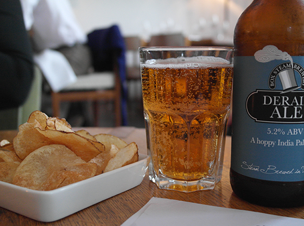 At The Chapel First beer of the weekend and some homemade crisps.