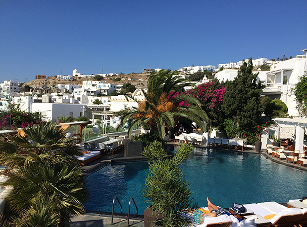 Belvedere Hotel View of the pool from an upper-level lounging area.