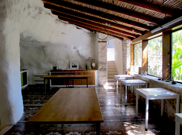 Casa Talìa The main office. Can I have one too? (Some of the furniture was designed and restored by the owners.)