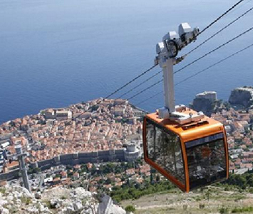 Take the cable car up the top of the hill