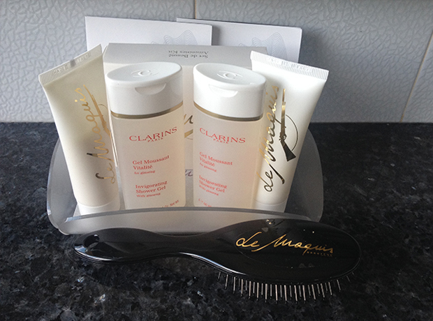 Le Maquis Delicious Clarins products + their own hairbrush!