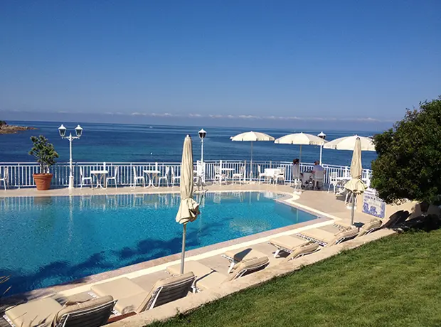 Le Maquis Swimming pool overlooking the Bay of Ajaccio.