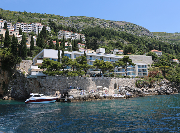 Villa Dubrovnik Villa Dubrovnik seen from a boat.