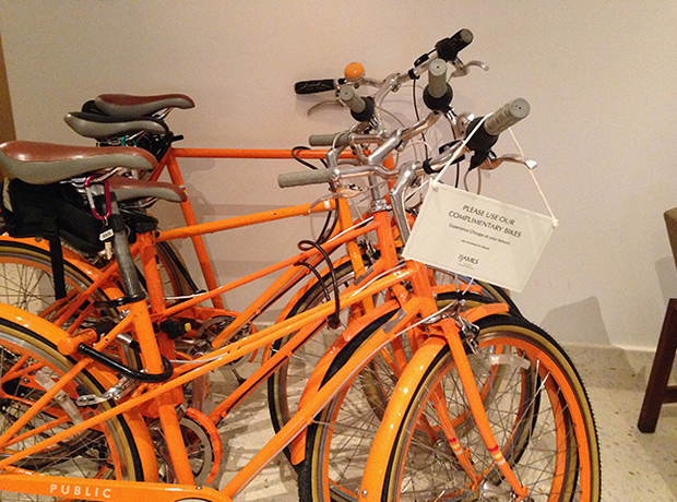 The James Beautiful complimentary bikes that I didn’t take advantage of…oops. 