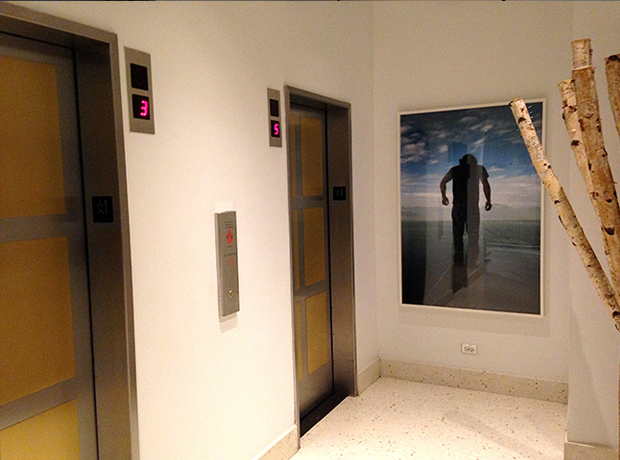 The James Art and elevators. 