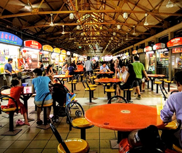 Have breakfast at this local hawker market and then pick up a fresh juice, then order chicken rice, egg roti, nasi goring or lor mee from one of the many food vendors.
