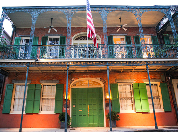 Soniat House The hotel is close to the heart of New Orleans (the infamous Bourbon Street), but situated on a chill, picturesque street in Marigny. 
