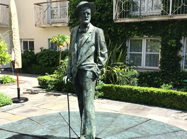 The Merrion Statue of James Joyce on the grounds.
