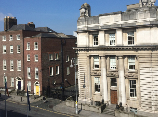 The Merrion My room overlooking government buildings. On a sunny day, Dublin is beautiful. 