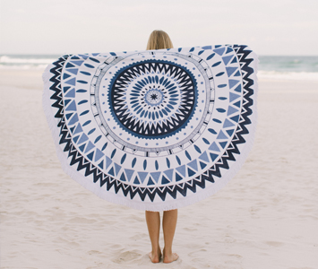 Round beach towel by The Beach People