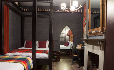 while our fingers remain crossed for a real-life grand budapest, you should know that there's a harry potter themed hotel in london. 