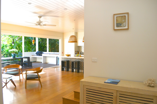 Atlantic Guesthouses View from the Shared Kitchen/Dining Room looking out to the garden. 